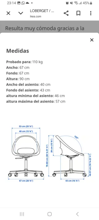Silla de escritorio blanca y gris.