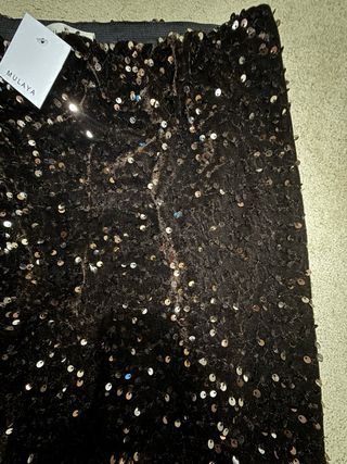 Falda Mulaya lentejuelas marrón talla M