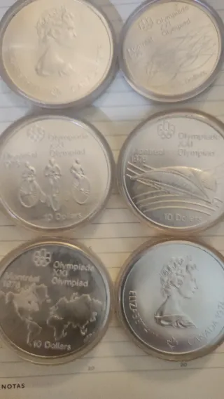 Confezione di monete d'argento equivalente a 8 once di Montreal 1976