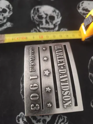 Hebilla Harley Davidson Plata Establecida 1903