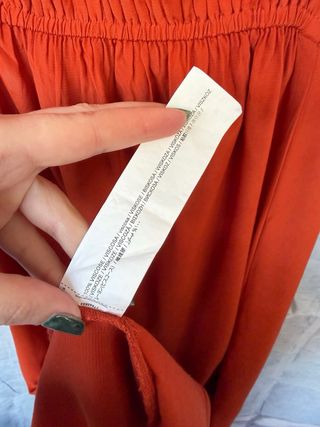 Vestido largo ligero naranja Mango Talla M