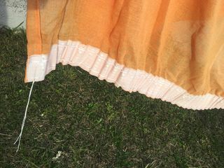 Cortinas de tela naranja