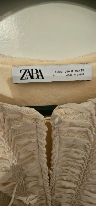 Cardigan Zara Beige Texturizado