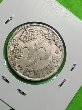 Moneda 25 cts DE 1925 W España