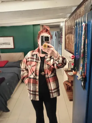 Sopracamicia a quadro Shein taglia M