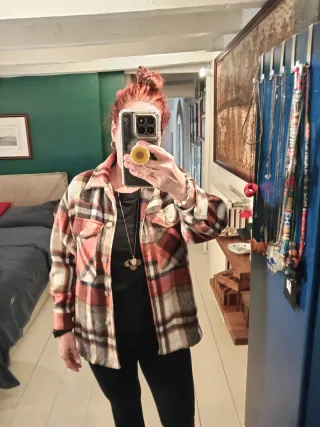 Sopracamicia a quadro Shein taglia M