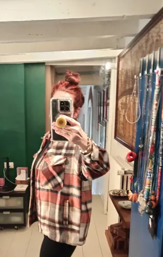 Sopracamicia a quadro Shein taglia M