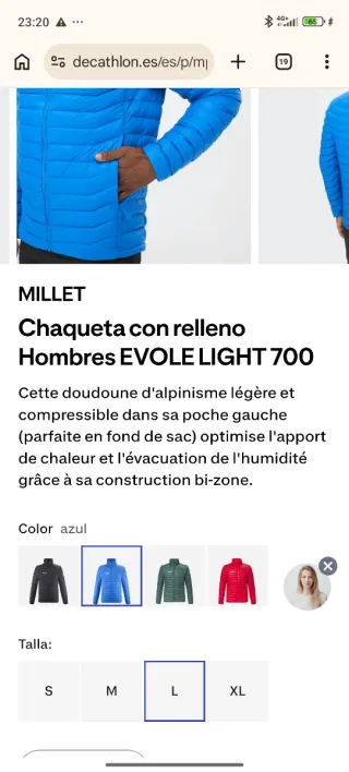 Chaqueta Millet Azul