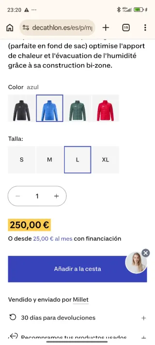 Chaqueta Millet Azul