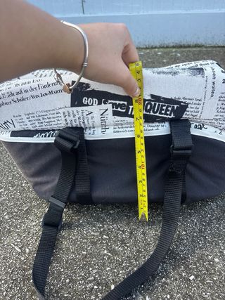 Borsa per cani con stampa giornale