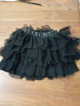 Gonna bambina nera tulle