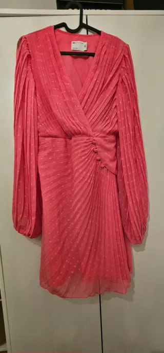 Vestido ASOS DESIGN rosa cruzado