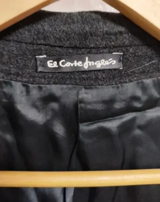 Abrigo El Corte Inglés Negro