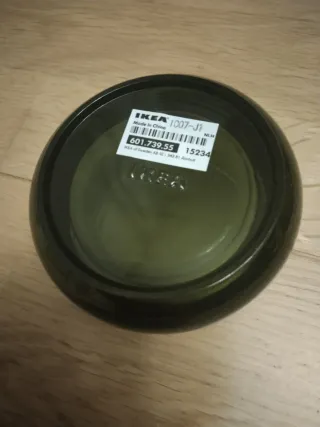 Portavelas verde oscuro IKEA