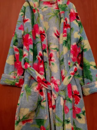 Accappatoio pile floreale taglia 44-46