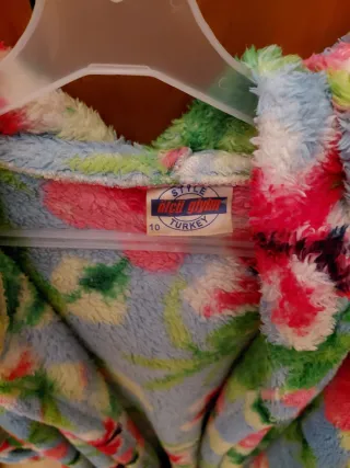 Accappatoio pile floreale taglia 44-46