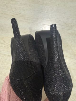 Tacones fiesta negros talla 37