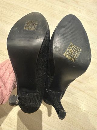 Tacones fiesta negros talla 37
