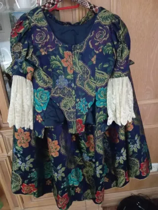 Traje de Fallera Rojo Multicolor