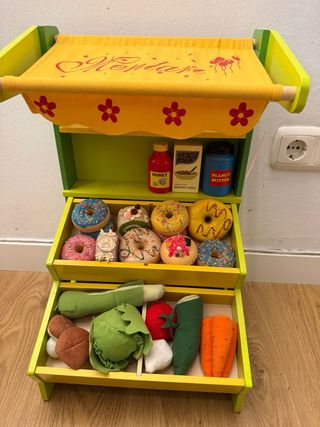 Mercadito infantil de madera