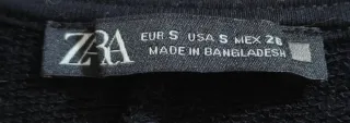 ZARA - Sudadera Negra 100% algodón