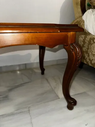 Mesa de centro madera y mármol