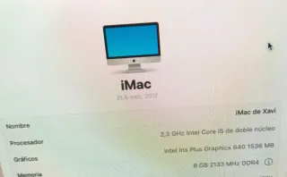 iMac 21.5 2017 - i5 - 8GB RAM -1TB + Teclado/Mouse