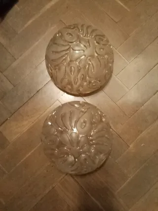 2 plafones antiguos de cristal