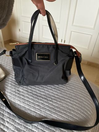 Bolso Bimba y Lola Gris/Azul Oscuro