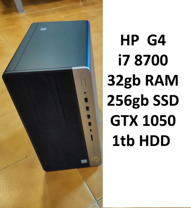 HP  i7-8700 32GB RAM GTX 1050 prodesk 600 G4 mt