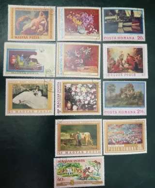 Francobolli Ungheresi Arte Pittorica