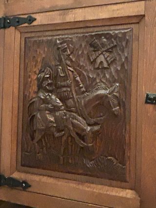 Mueble colonial madera tallada