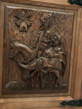 Mueble colonial madera tallada