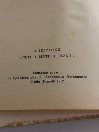 Libro storico L’aeroplano ed. 1952