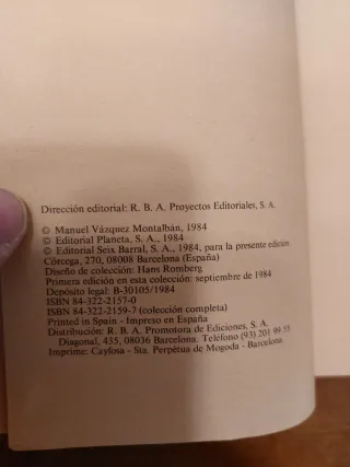 La Rosa de Alejandría - Vázquez Montalbán - 1984