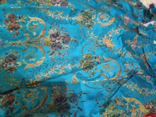 Traje Fallera Niña Azul y Dorado