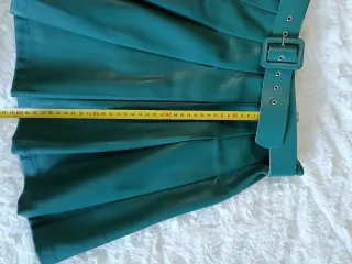 Saia plissada verde Dixie com cinto