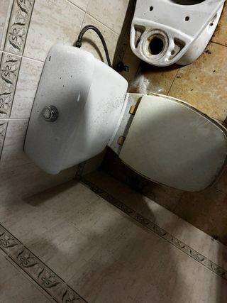 Inodoro de porcelana blanco