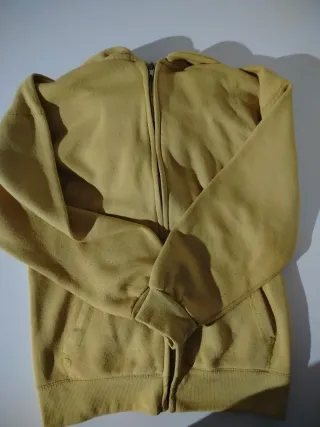 Sudadera Lefties amarilla con cremallera y capucha