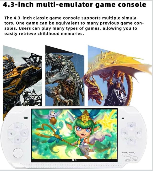 Consola Portátil GAMEPLAYER X6 Blanca