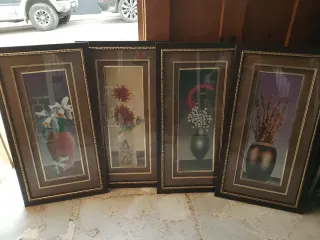 4 Cuadros Decorativos Florales