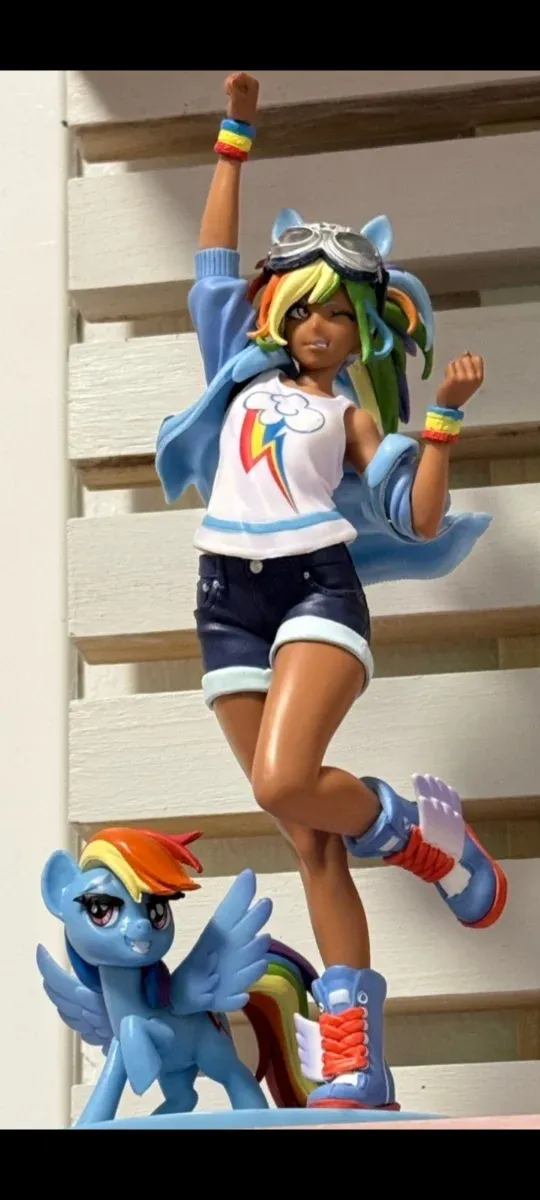 Figura Rainbow Dash MLP + Figura Acrílica + Tapiz