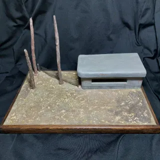 Base Diorama Maqueta Escena Bunker