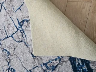 2 alfombras diseño mármol gris y azul