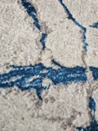 2 alfombras diseño mármol gris y azul