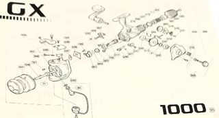 2 Carretes Shimano 1000 GX + 2 Bobinas