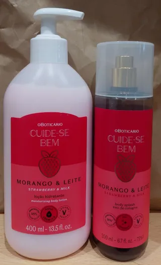 O Boticário Cuide-se Bem Morango & Leite Kit