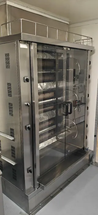 Asador de pollos multirotativo doble motor