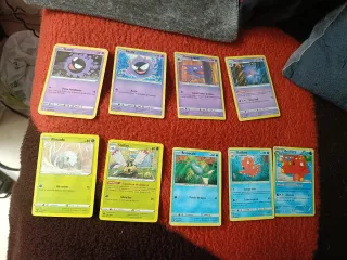 Lote Cartas Pokémon: Pancham, Pansage, Piplup, Poi