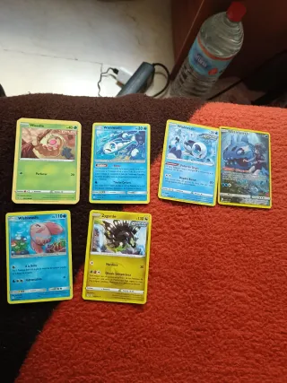 Lote Cartas Pokémon: Pancham, Pansage, Piplup, Poi